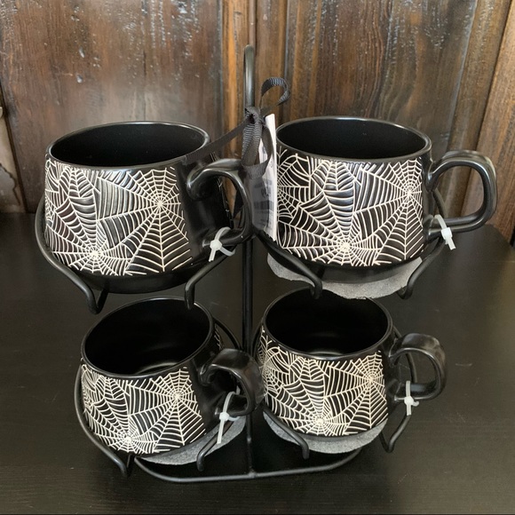 Spider Webs Halloween Mug Stack with Stand - Coco & Lola - Picture 9 of 15